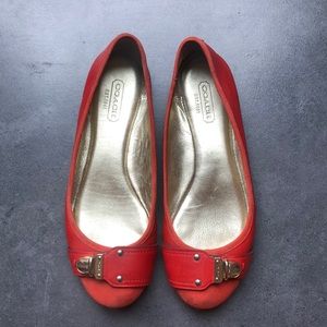 Coach buckle flats